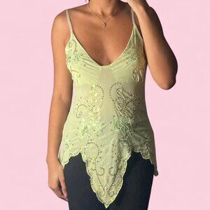 Euro Sequin Mesh Top